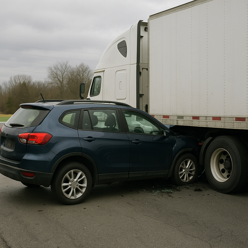 Illustration of Children in Vehicle Truck Crash: What to Expect