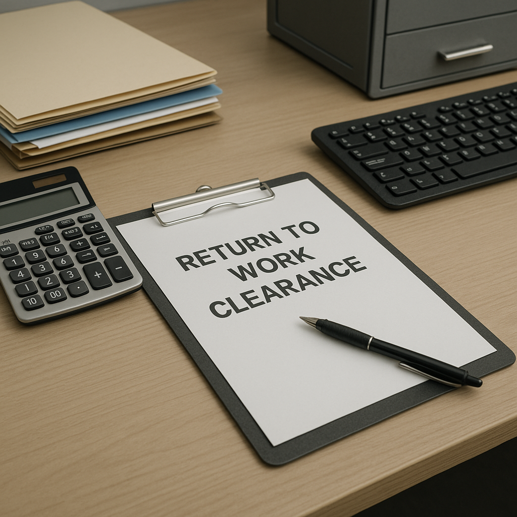 Illustration of How to Document Return to Work Clearance