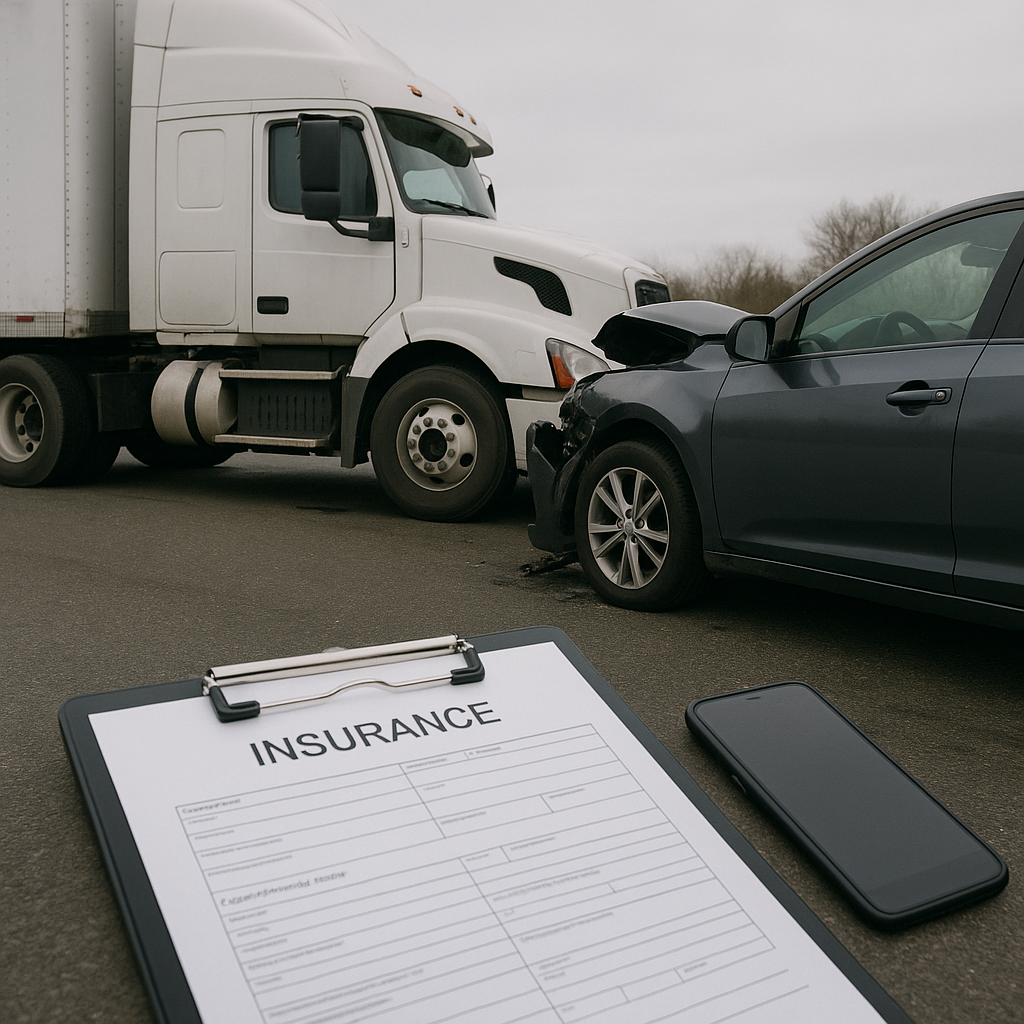 truck driver uninsured insurance communication illustration for How to Handle Insurance When the Truck Driver Is Uninsured