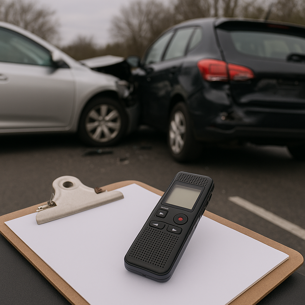 recorded statement early crash illustration for What to Do if You Are Asked for a Recorded Statement Early