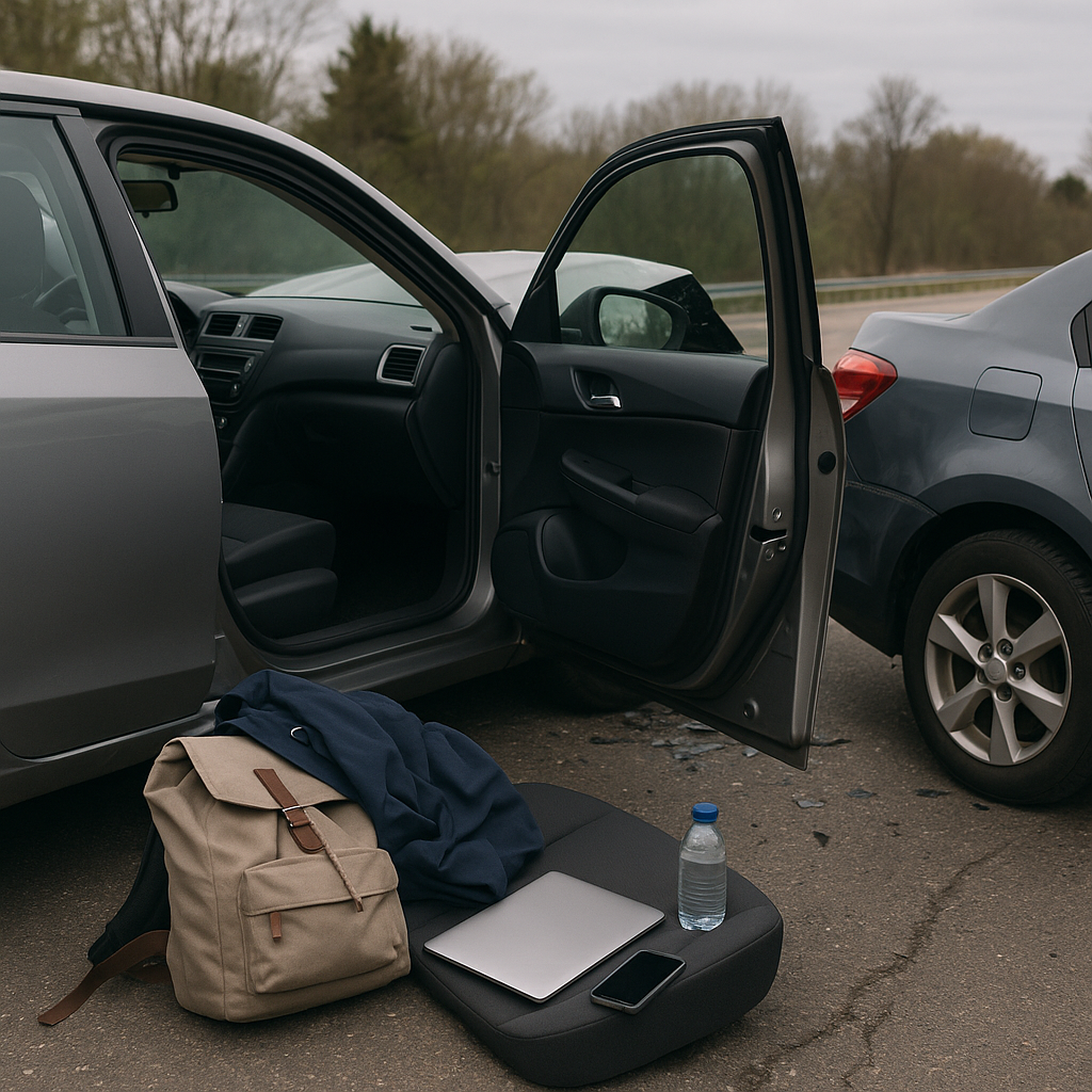 belongings left in car crash illustration for What to expect if your belongings are left in the car
