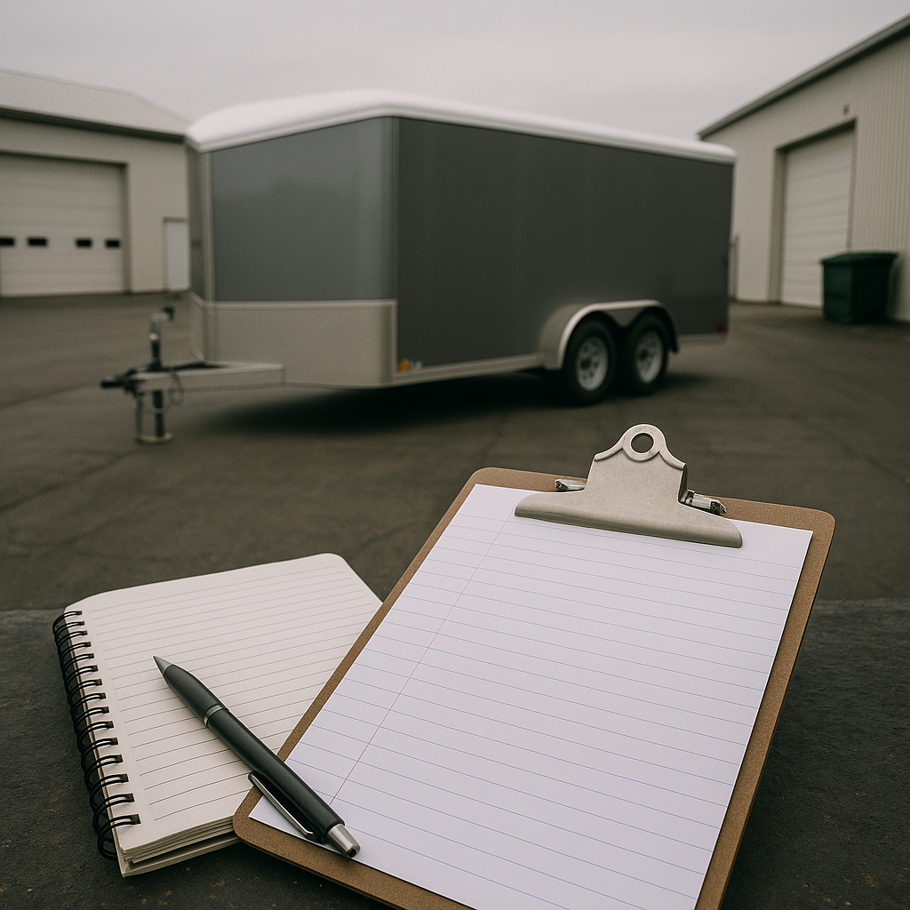 trailer company name documentation illustration for What to Record About the Trailer and Company Name