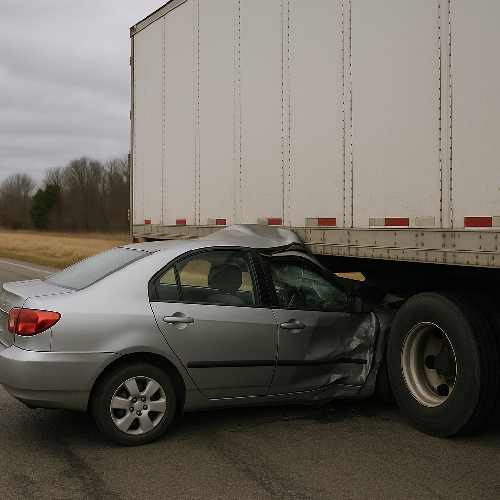 car went under trailer underride illustration for What if my car went under the trailer