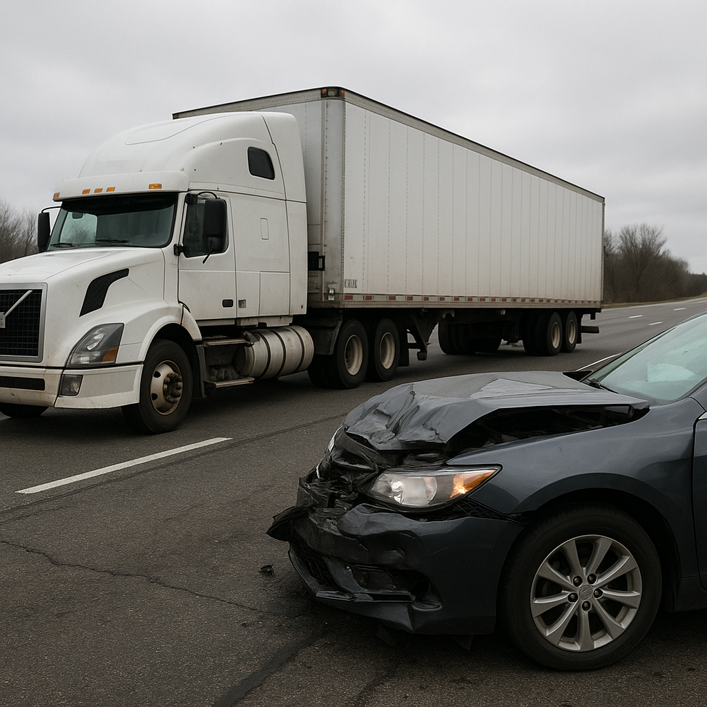 truck jackknifed hit me illustration for What if the Truck Jackknifed and Hit Me?